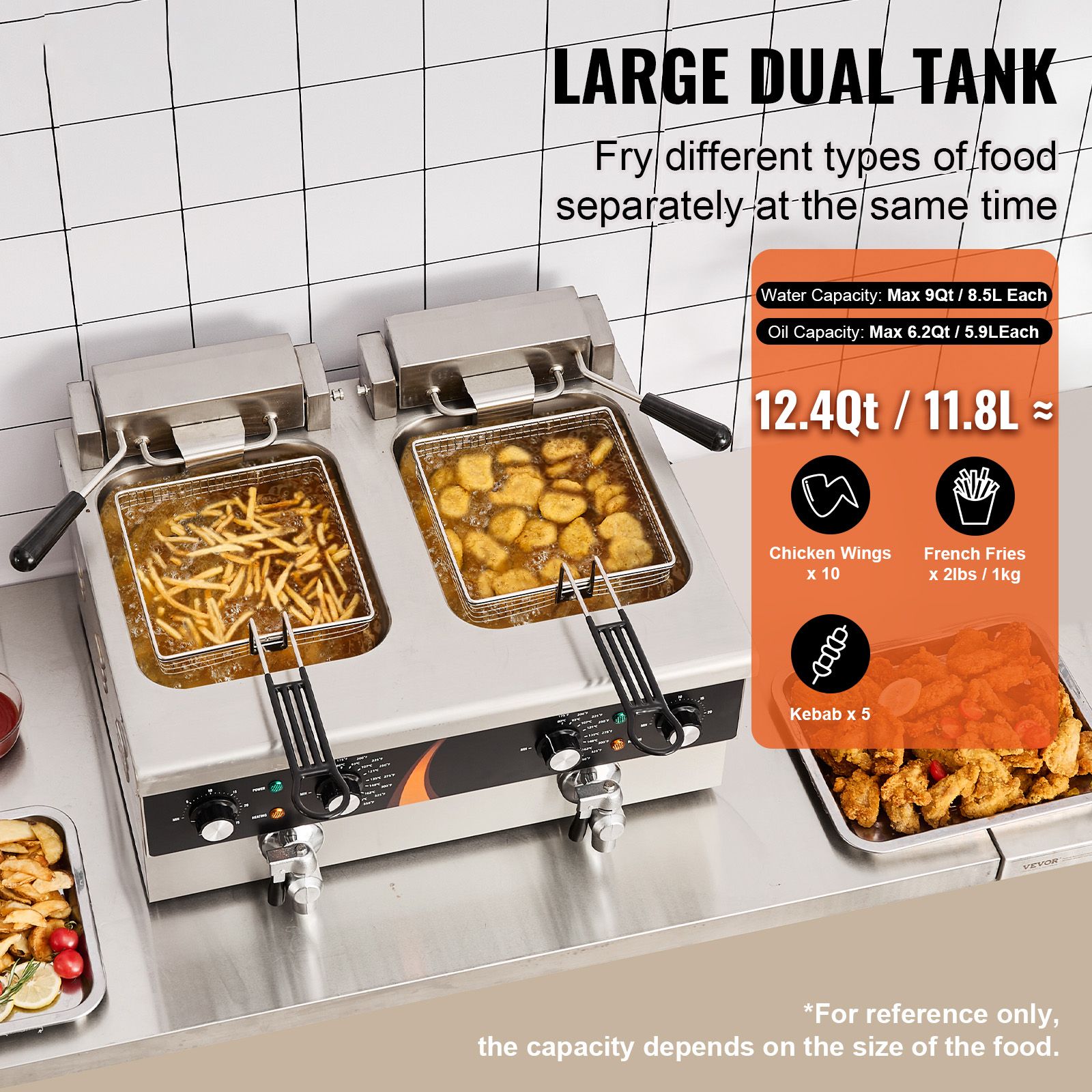مقلاة كهربائية تجارية بقوة 350 - مراجعة Deep Fryer Commercial وسعره