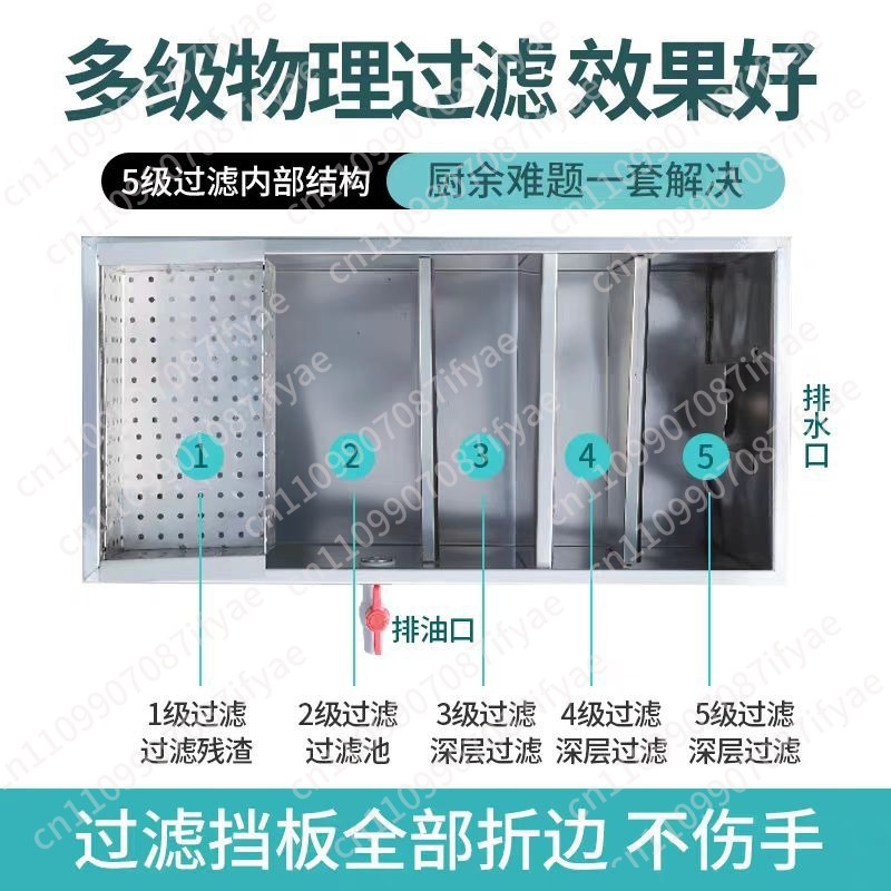 فاصل الزيت عن الماء، فلتر للمط - مراجعة Commercial Kitchen Grease Trap وسعره